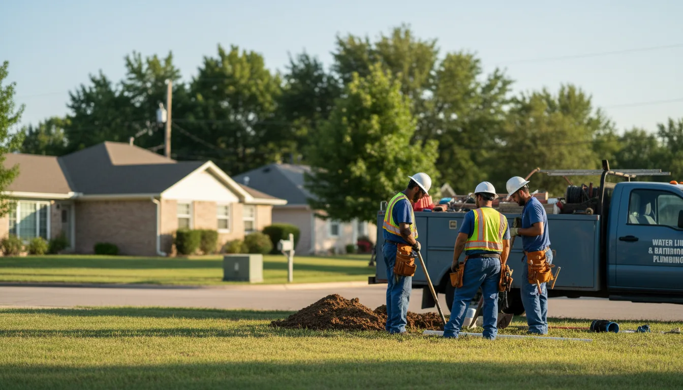 Residential water line and bathroom plumbing service in Newington, CT